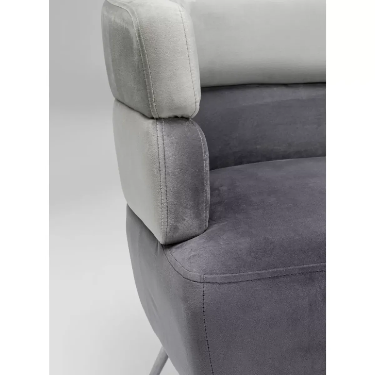 KARE Design Sofa Sandwich 2-Sitzer Grau- Sofas & Couches