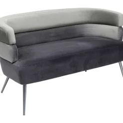 KARE Design Sofa Sandwich 2-Sitzer Grau- Sofas & Couches
