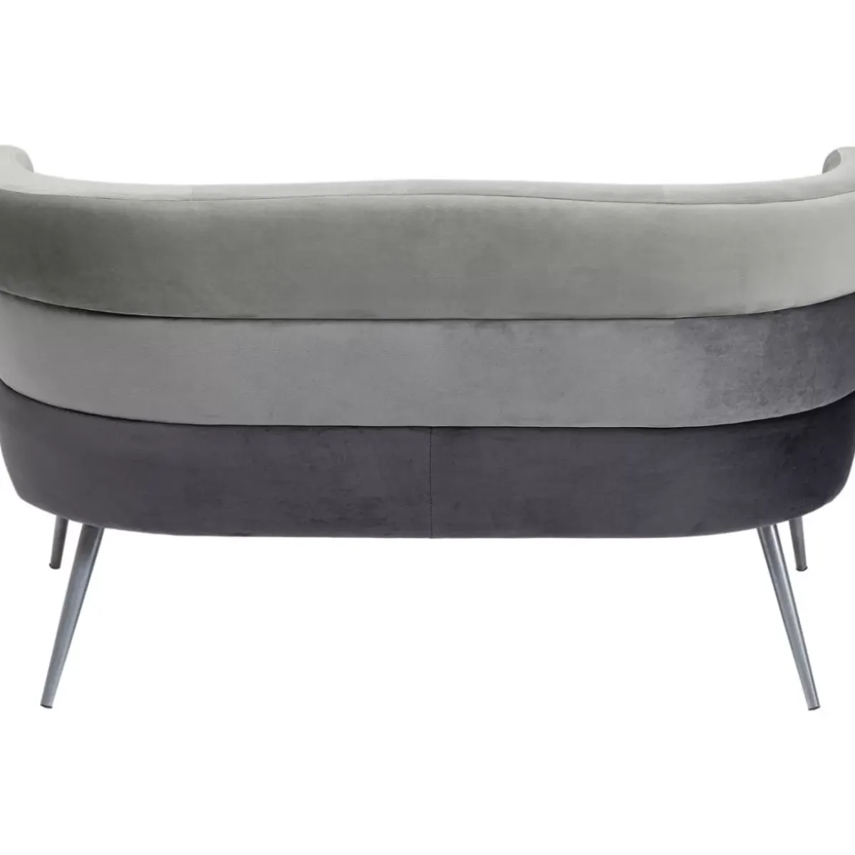 KARE Design Sofa Sandwich 2-Sitzer Grau- Sofas & Couches