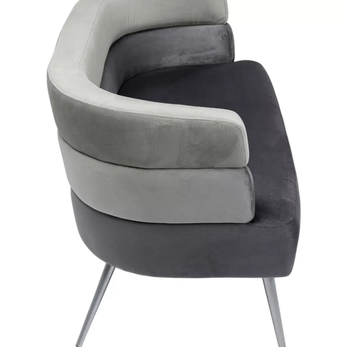 KARE Design Sofa Sandwich 2-Sitzer Grau- Sofas & Couches