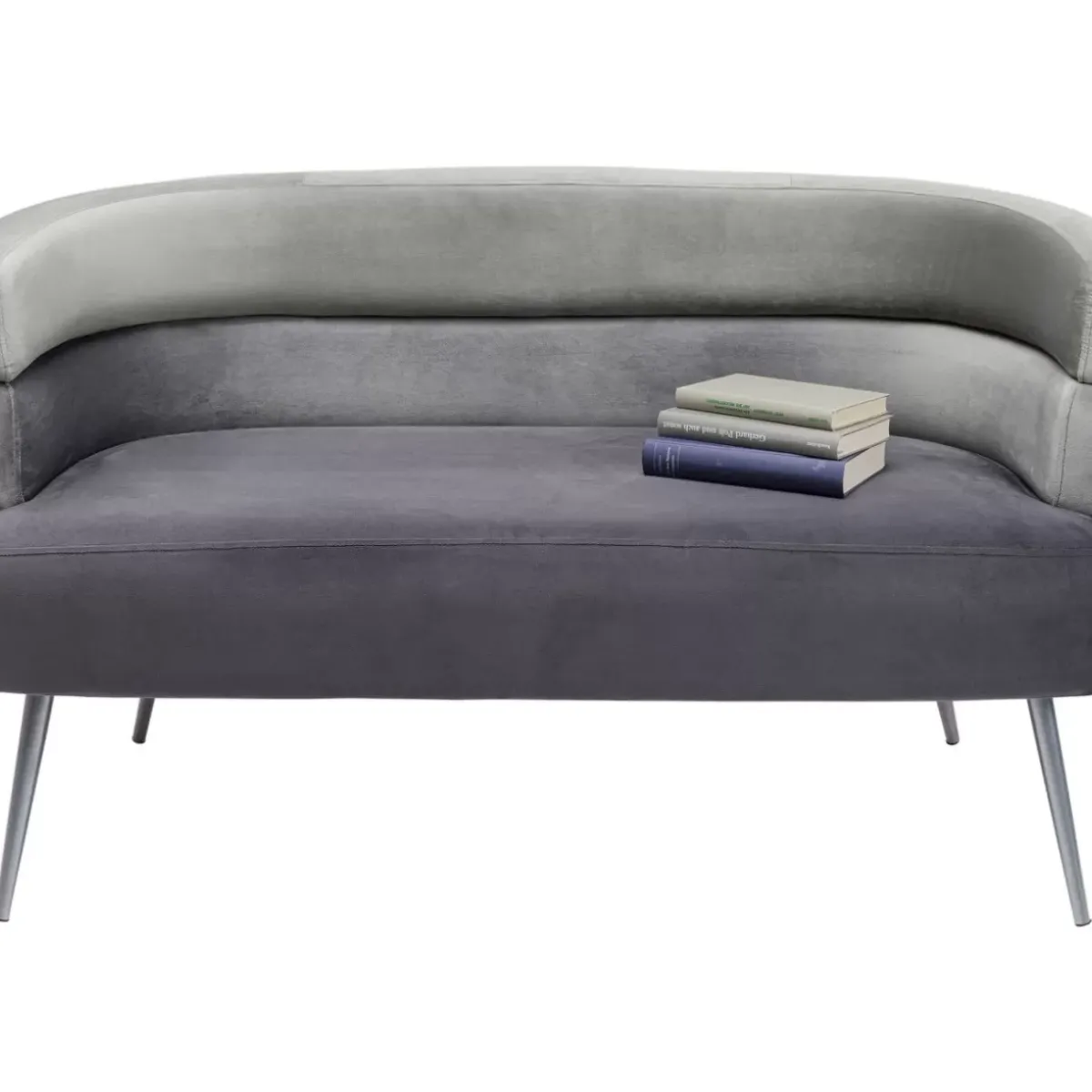 KARE Design Sofa Sandwich 2-Sitzer Grau- Sofas & Couches