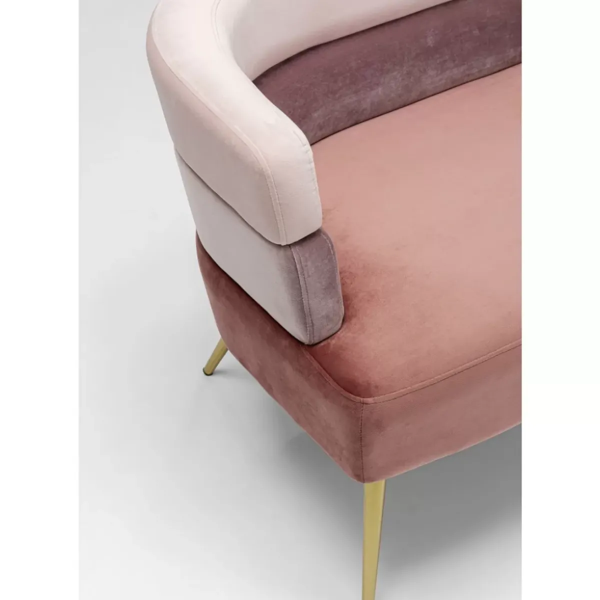 KARE Design Sofa Sandwich 2-Sitzer Rosa- Sofas & Couches