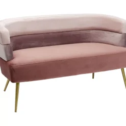 KARE Design Sofa Sandwich 2-Sitzer Rosa- Sofas & Couches