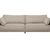 KARE Design Sofa 3-Sitzer Victor Leder Grau 233Cm- Sofas & Couches