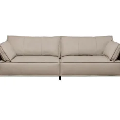 KARE Design Sofa 3-Sitzer Victor Leder Grau 233Cm- Sofas & Couches