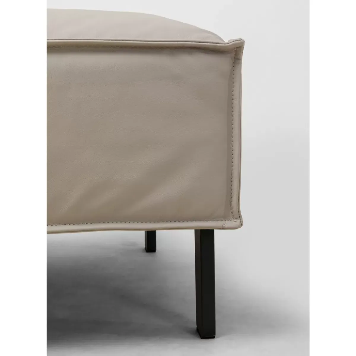 KARE Design Sofa 3-Sitzer Victor Leder Grau 233Cm- Sofas & Couches