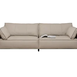 KARE Design Sofa 3-Sitzer Victor Leder Grau 233Cm- Sofas & Couches