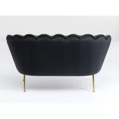 KARE Design Sofa Water Lily 2-Sitzer Schwarz 132Cm- Sofas & Couches