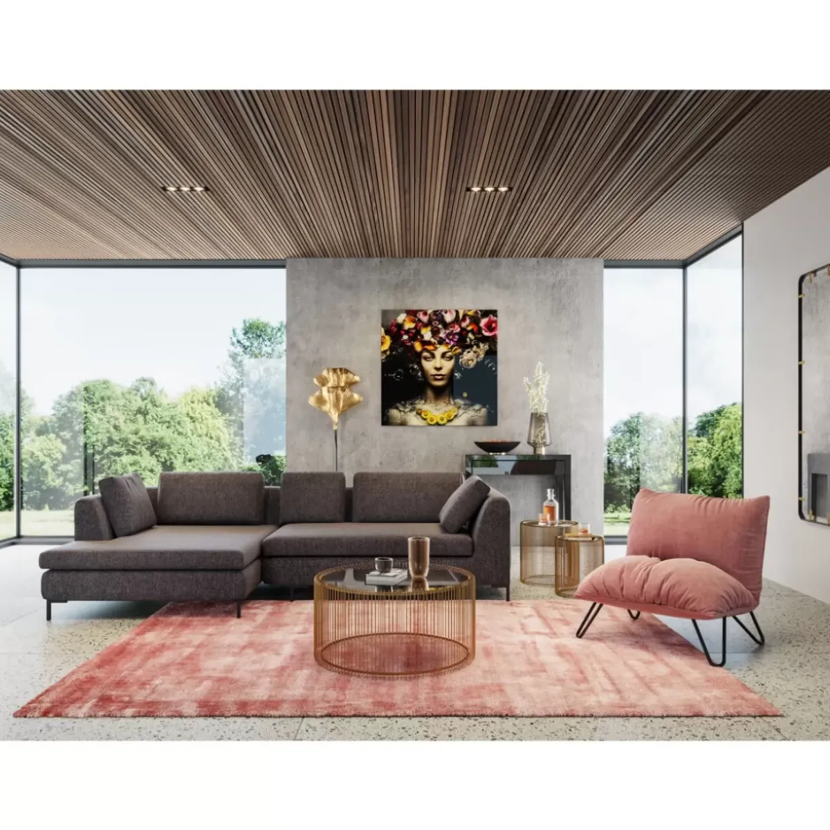 KARE Design Spiegel Betsy Frame Rectangular Metal 55X165Cm- Spiegel