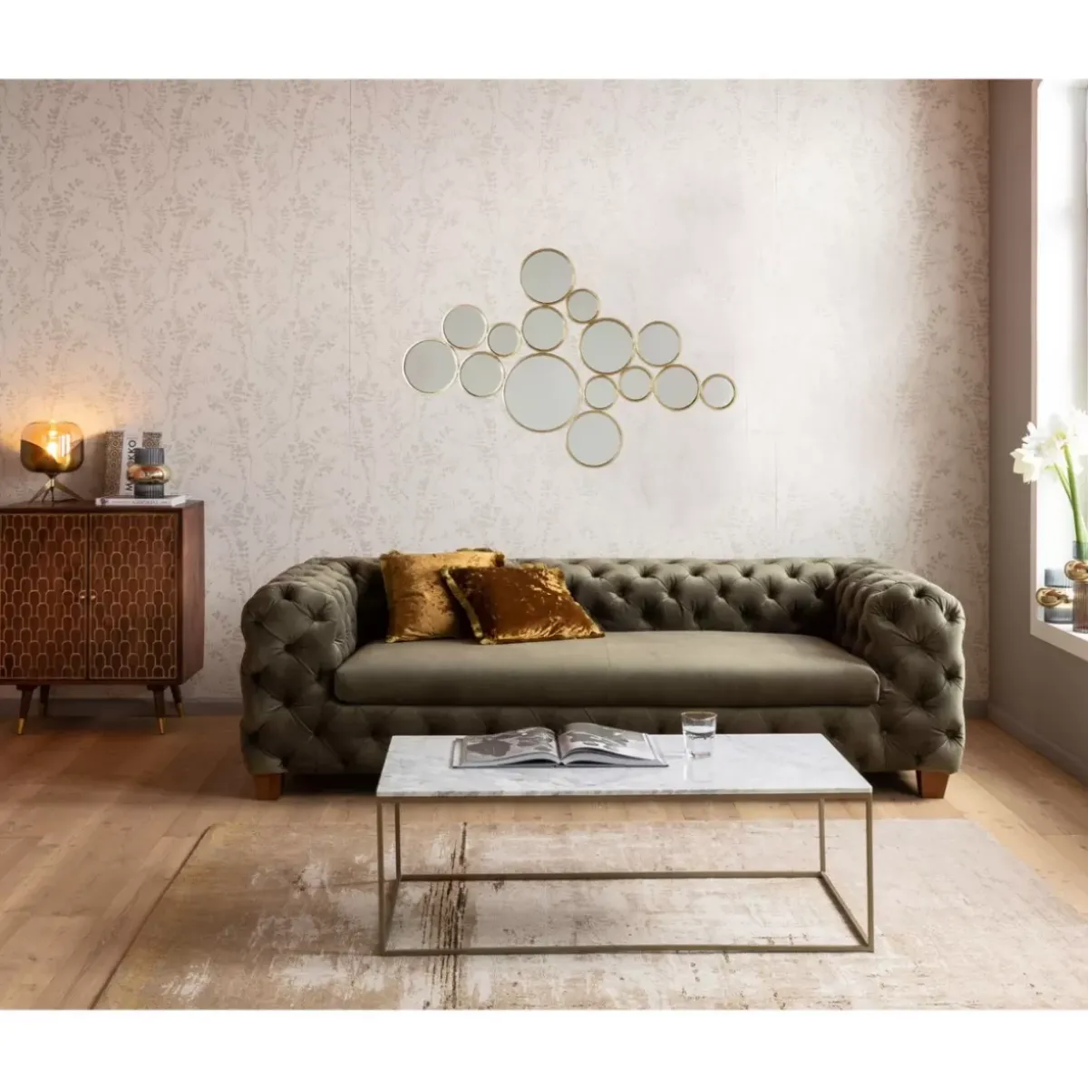 KARE Design Spiegel Bubbles Messing 183X93Cm- Spiegel