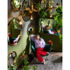 KARE Design Spiegel Curve Mo Brass O60Cm- Spiegel