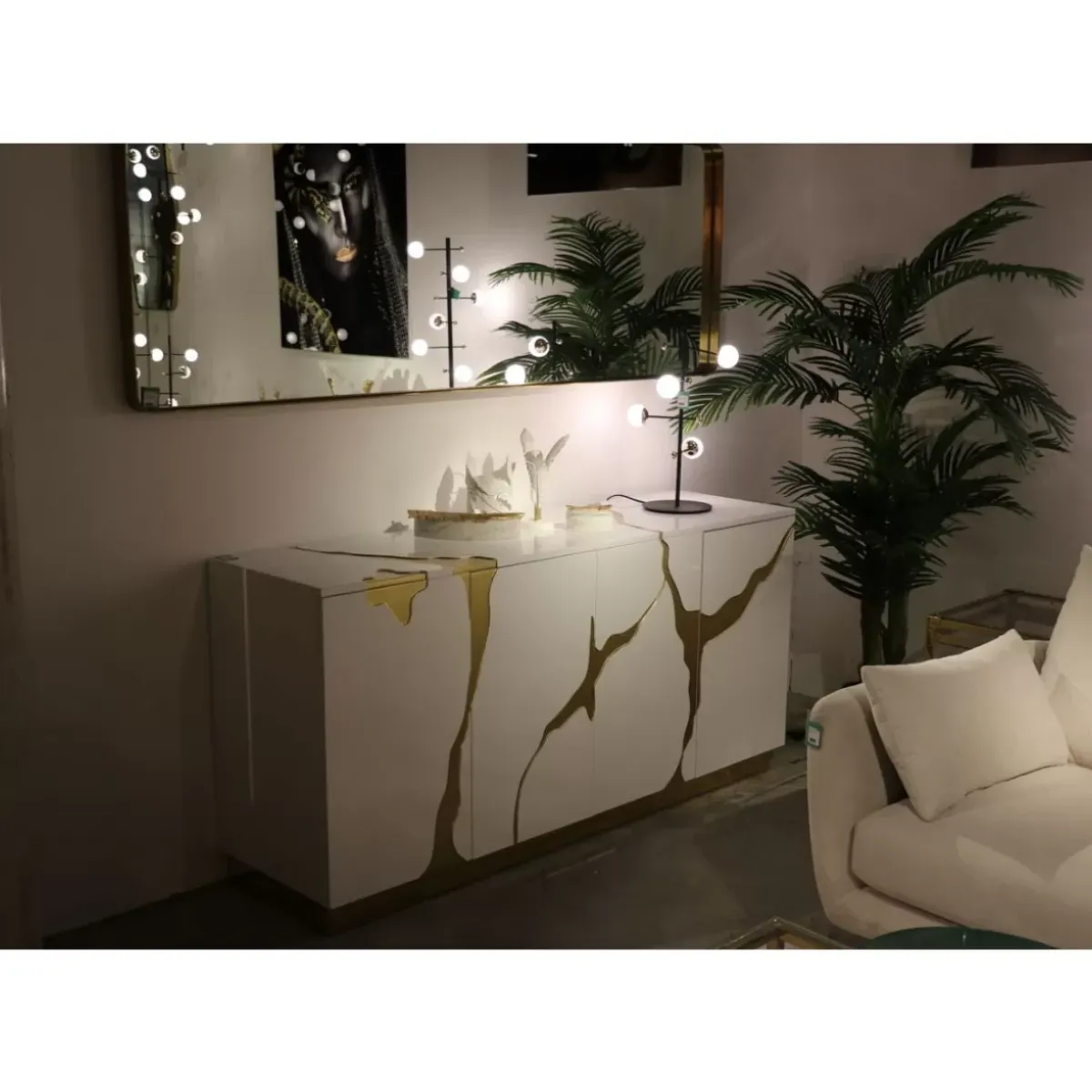 KARE Design Spiegel Curve Rectangular Brass 70X200Cm- Spiegel