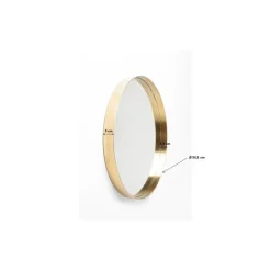 KARE Design Spiegel Curve Round Brass O60Cm- Spiegel
