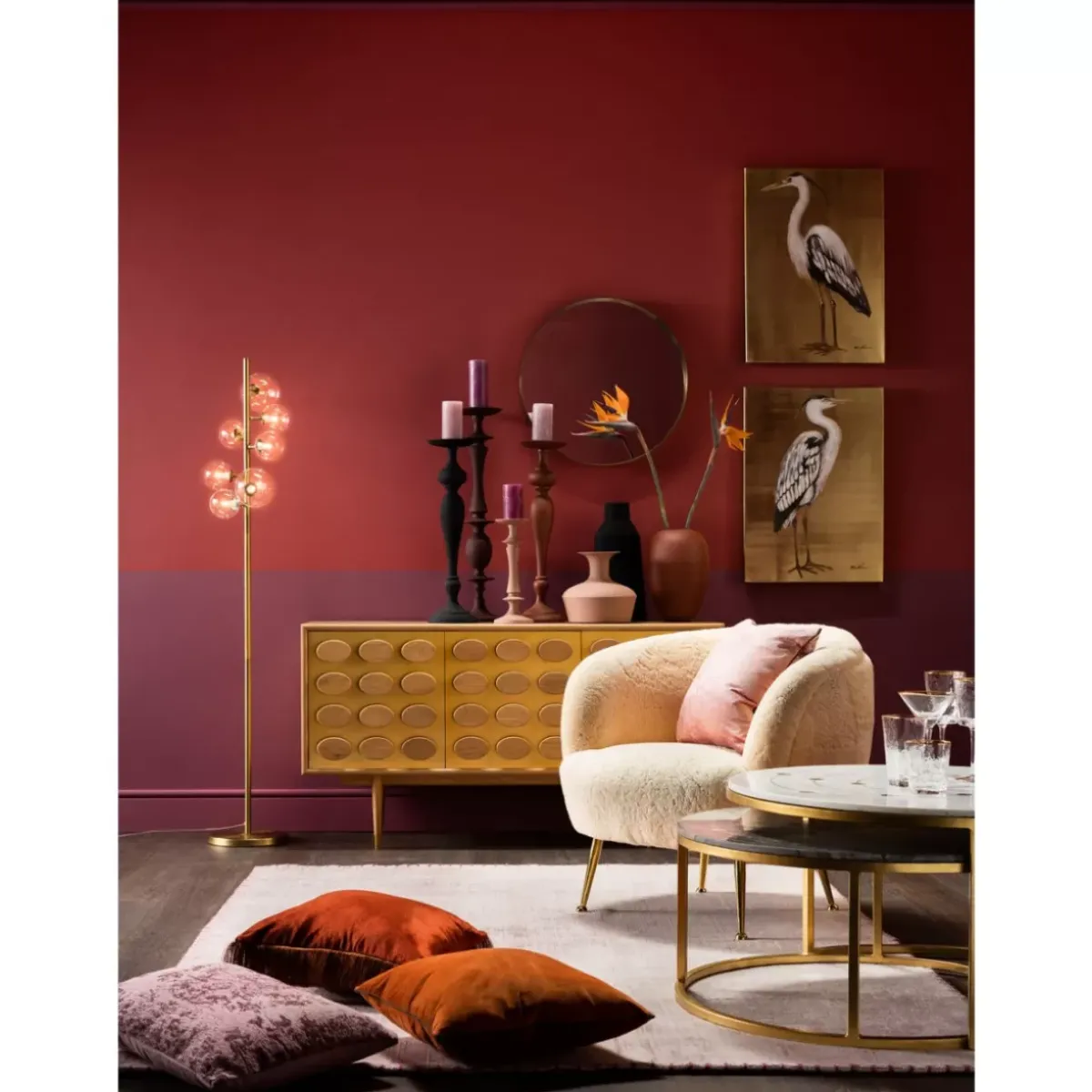 KARE Design Spiegel Curve Round Brass O60Cm- Spiegel