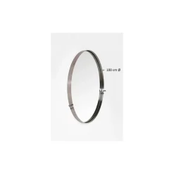 KARE Design Spiegel Curve Round Steel Nature O100Cm- Spiegel