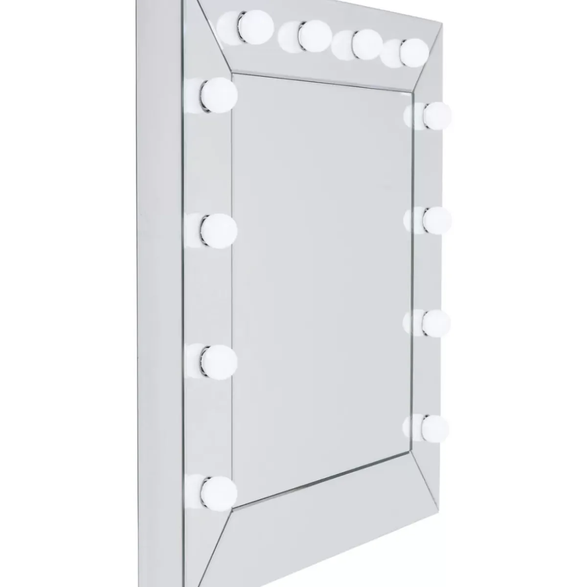 KARE Design Spiegel Make Up Square 81X81Cm- Leuchtobjekte