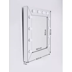 KARE Design Spiegel Make Up Square 81X81Cm- Leuchtobjekte