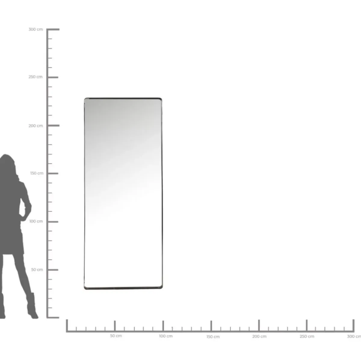 KARE Design Spiegel Ombra Mo Soft Schwarz 80X200Cm- Spiegel