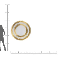 KARE Design Spiegel Solare Gold O132Cm- Spiegel