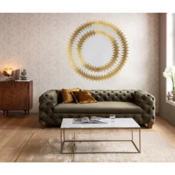 KARE Design Spiegel Solare Gold O132Cm- Spiegel