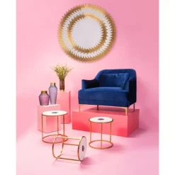 KARE Design Spiegel Solare Gold O132Cm- Spiegel