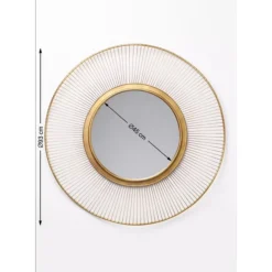 KARE Design Spiegel Sun Storm Gold O93Cm- Spiegel