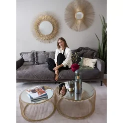 KARE Design Spiegel Sunbeam O90Cm- Spiegel