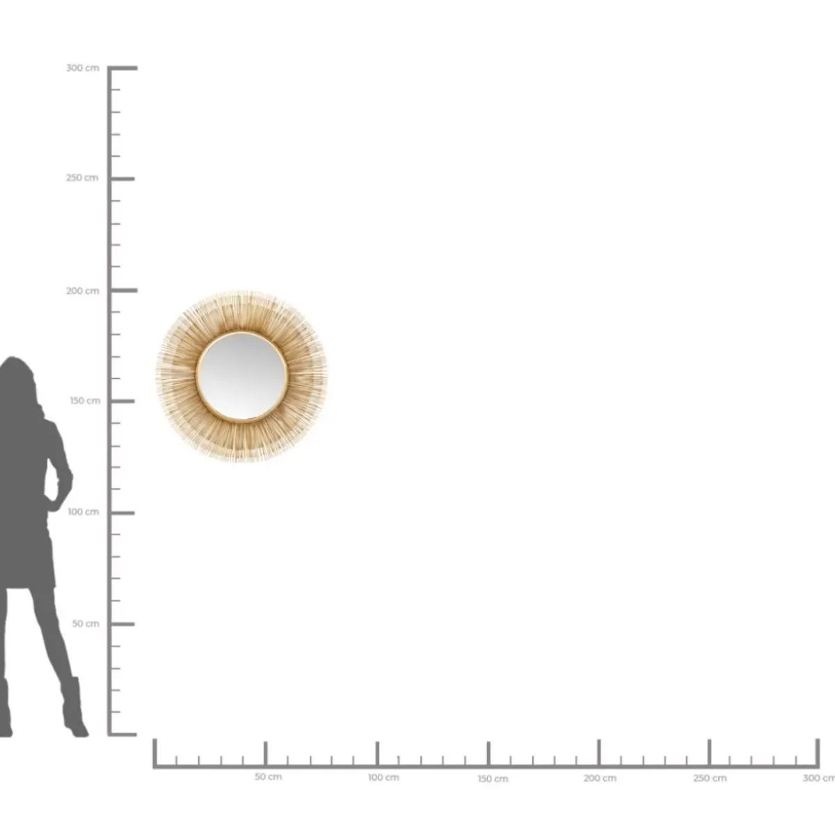 KARE Design Spiegel Sunburst Tre Gold O87Cm- Spiegel