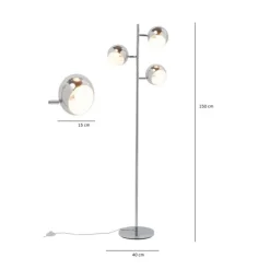 KARE Design Stehleuchte Calotta Chrome- Steh & Bodenleuchten