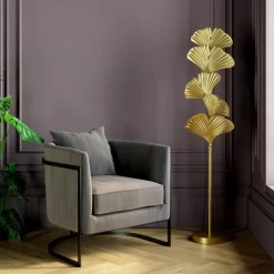 KARE Design Stehleuchte Yuva Gold 160Cm- Steh & Bodenleuchten