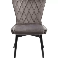 KARE Design Stuhl Black Marshall Velvet Grau- Stühle