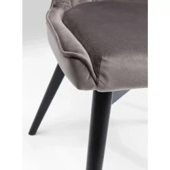 KARE Design Stuhl Black Marshall Velvet Grau- Stühle