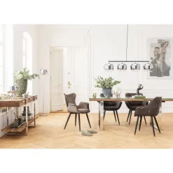 KARE Design Stuhl Black Marshall Velvet Grau- Stühle