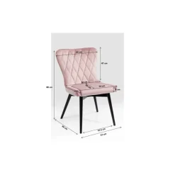 KARE Design Stuhl Black Marshall Velvet Rose- Stühle