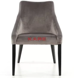 KARE Design Stuhl Black Mode Velvet Grau- Stühle