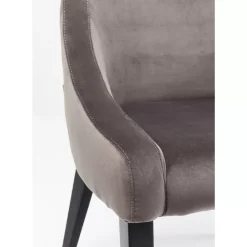 KARE Design Stuhl Black Mode Velvet Grau- Stühle