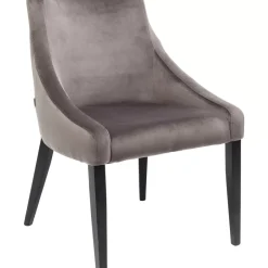 KARE Design Stuhl Black Mode Velvet Grau- Stühle