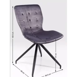 KARE Design Stuhl Butterfly Dark Grau- Stühle