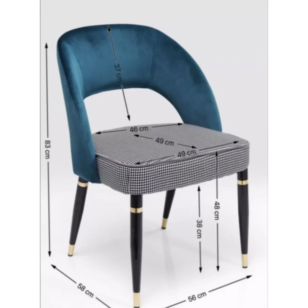 KARE Design Stuhl Samantha Petrol- Stühle