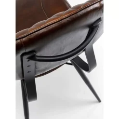 KARE Design Stuhl Samba Leder Braun- Stühle