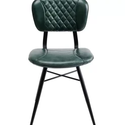 KARE Design Stuhl Samba Leder Dunkelgrun- Stühle