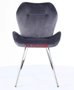KARE Design Stuhl Viva Grau Chrom- Stühle