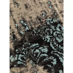 KARE Design Teppich Kelim Ornament Turkis O200Cm- Teppiche