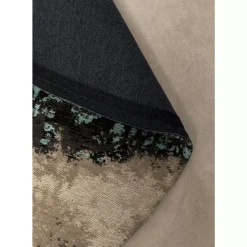 KARE Design Teppich Kelim Ornament Turkis O200Cm- Teppiche