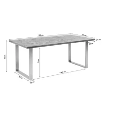 KARE Design Tisch Abstract Rohstahl 180X90- Tische