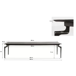 KARE Design Tisch Bug 300X90Cm- Tische