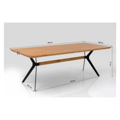 KARE Design Tisch Downtown Walnuss 220X100Cm- Tische