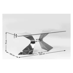 KARE Design Tisch Gloria Gold 200X100Cm- Tische