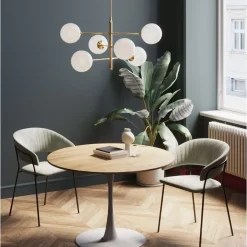 KARE Design Tisch Schickeria Eiche Weis O110Cm- Tische