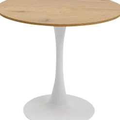 KARE Design Tisch Schickeria Eichenoptik Weis O80Cm- Tische